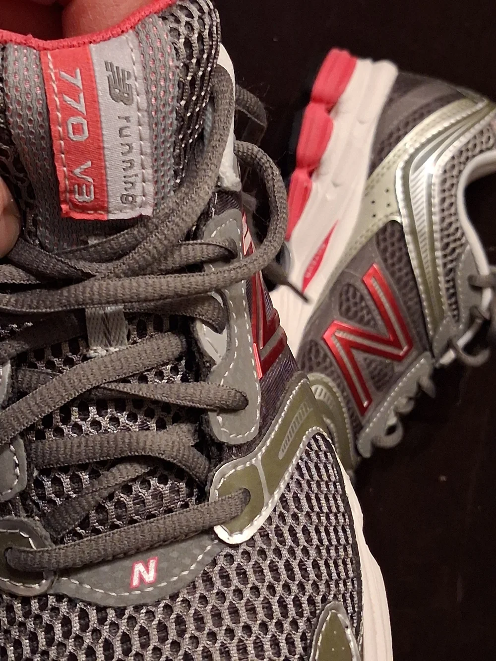 New Balance Women's 770 V3 Gray with Pink Accent Athletic Running Shoes